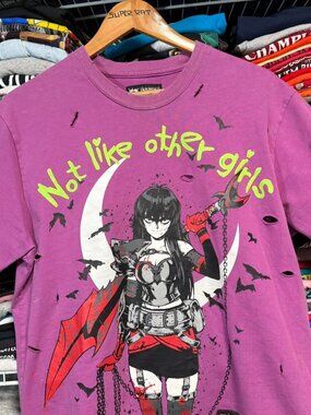 2023 Very Cool Shirtz The Worse T shirt Purple anime distressed details